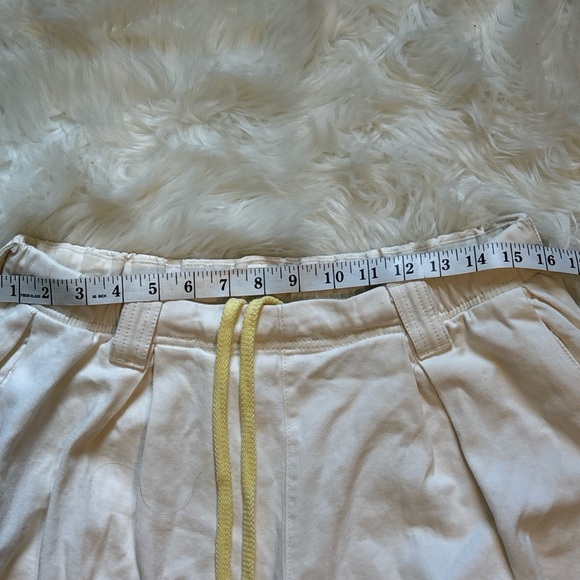 Pilcro cropped wide leg drawstring beige pants - Picture 9 of 11